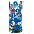 Set Scolaire Papeterie 6 pièces avec pot à crayons métal Sonic The Hedgehog-0