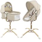 BEBE2LUXE LOUNA multifonction 4 en 1 : BERCEAU, BALANCELLE ELECTRIQUE, CHAISE HAUTE TRANSAT.
