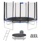 KANGUI Trampoline rond RALLI 360 - Avec filet, échelle, bâche de protection et kit d'ancrage - Ø 360 cm