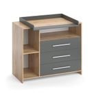 Vicco meuble à langer, étagère à langer, Oskar, chêne anthracite, buffet
