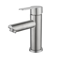 304 stainless steel basin mixer single hole water bathroom hand wash basin mixer-1pc tmt