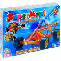 Jeu de construction magnétique - SUPERMAXI AUTO COURSE 76 - 76 pièces - Pour garçon de 3 ans et plus
