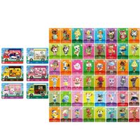 54 Pcs ACNH NFC Tag Mini Jeu Cartes de Villageois de Rares pour Sanri 0 Animal Crossing New Horizons Cartes de Jeu Series 5 (401-448