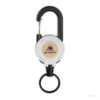 Porte-clés rétractable mousqueton porte-badge d'identification robuste lanière porte-clés de badge rétractable pour Blanc