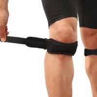 2PCS Genouillère Bandage Réglable Protection Genou Bande Silicone pour Vélo, Courir, Crossfit, Volley, Basket, Foot et Sport