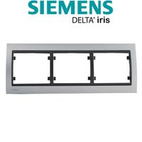 Plaque Triple Horizontale Métal Aluminium  Delta IRIS SIEMENS