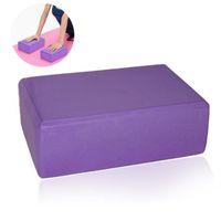 TD® TAPIS yoga moussant mousse brique bloc maison gym exercice fitness sport outil violet