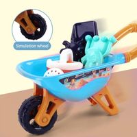 Ensemble de jouets de plage pour enfants - YOSOO - 6 pièces - chariot, arrosoir, râteau, pelle et moules