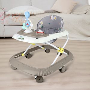 Trotteur Bébé COSTWAY Pliable - 3 Hauteurs Réglables - 6-36 Mois - Charge 13,5kg