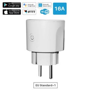 PRISE UE 1 pièces-Mini prise intelligente WiFi EU, 16A, 