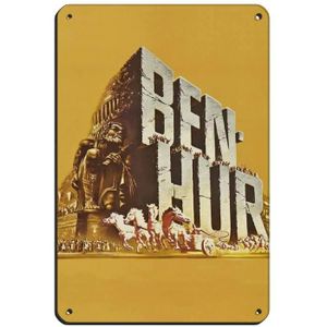 OBJET DÉCORATION MURALE Affiche Western Movies Ben-Hur - Plaque métallique
