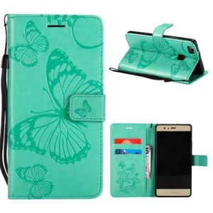 Supporter Portefeuille Flip PU Cuir Couverture Housse Coque Etui pour Huawei P9 Lite avec Cr/édit Carte Tenant Fente A-03 Dooki Huawei P9 Lite Coque