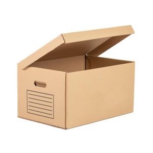 10 ou 20 grandes boîtes darchives en carton pour déménagement OfficeCenter Lot de 5 