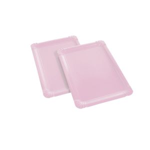 Plateau jetable rose - Cdiscount