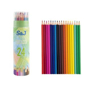 CRAYON GRAPHITE Crayons à Papier 24 couleur, plomb dureté B peinture au fût