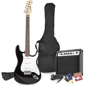 GUITARE MAX Pack guitare électrique GigKit avec amplificateur 40 Watts - Noir, livré avec de nombreux accessoires