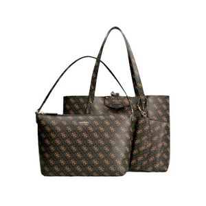 SAC À MAIN Sacs à main Guess Brenton logo 4g Marron Femme