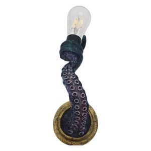 APPLIQUE  Lampe électrique rétro pieuvre avec ampoules E27, appliques murales tentacules lanternes décor à la maison prise UE Mauve