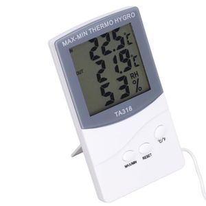 Thermomètre Digital avec Sonde pour Frigo Serre Vivarium Station Météo  Intérieur/Extérieur