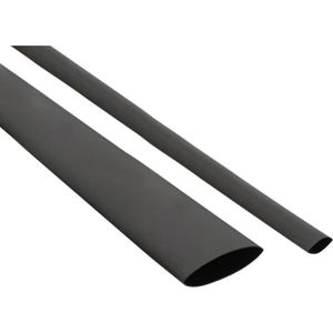 Gaine Thermorétractable Diamètre 16 Mm - Ratio 2:1, Noir, Vendue Au Mètre