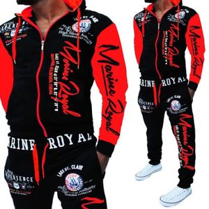 SURVÊTEMENT Survêtement Ensemble Sport Homme Rouge - Jogging Casual Veste Zipper Sweat 2 Pièces Sports Suit
