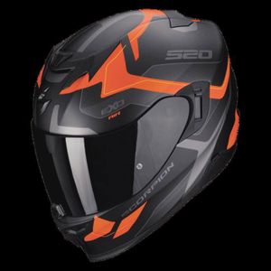 CASQUE MOTO SCOOTER Casque moto intégral Scorpion Exo-520 Evo Air Elan ECE 22-06 - noir mat/orange - XS
