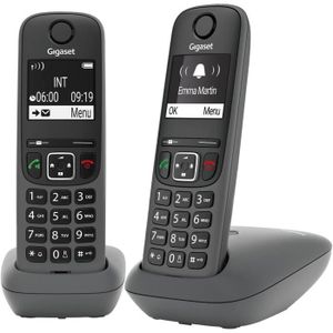 Téléphone fixe A695 Duo - Téléphone Dect Sans Fil - Grand Écran À