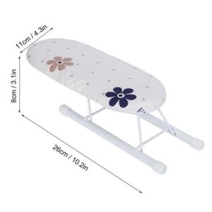 1# Fdit Mini-Planche à Repasser multifonctionnelle Manchon Pliable Poignets Cols Table à Repasser Amovible Lavable Gain de Place pour Les Voyages à Domicile 