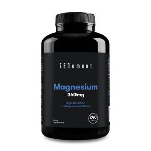 TONUS - VITALITÉ Magnésium 360 mg, 240 Comprimés | Actif sur les sy