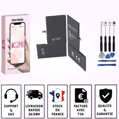 Batterie De Remplacement OnlyTech Pour IPhone XS – 2658mAh Avec Adhésif Pré-collé – Garantie, Vendeur Français