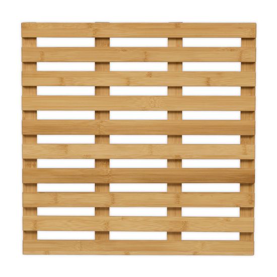 Tapis De Bain Bambou Noir 54x36cm - Antidérapant Pour Douche Et Sauna By Relaxdays