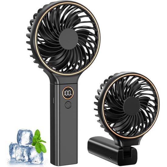 LYtech Mini Ventilateur Portable 4000mAh Avec 100 Vitesses - Ventilateur USB Lampe Torche Pour Voyage Et Bureau