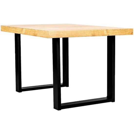 2 Pieds de table métal 60x72cm style industriel avec tapis de sol pour banc de salon, table basse de jardin, table à manger de cuis