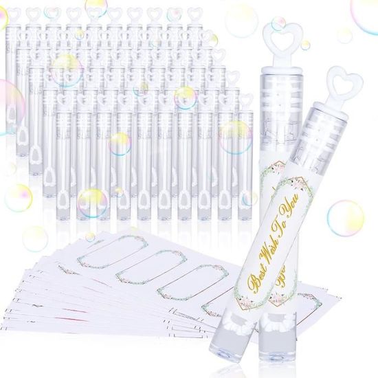 50Pcs Bulles Stickers Mariage Romantique Etiquette Adhésive Imperméable Autocollant Bouteille Bulle Savon Flacon Décoration Bulles Bonheur pour Fête Anniversaire Fiançailles Baptême Communion (A 50Pcs Bulles Stickers Mariage Romantique Etiquette Adhésive Imperméable Autocollant Bouteille Bulle Savon Flacon Décoration Bulles Bonheur pour Fête Anniversaire Fiançailles Baptême Communion (A