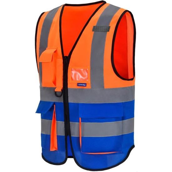 Dib Safety Gilet Réfléchissant ANSI Classe 2, Gilet Haute Visibilité