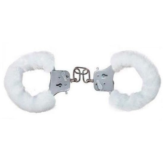 Menottes Métal Avec Fourrure Blanche - Jeu Ou Accessoire Déguisement - Spoody Toys