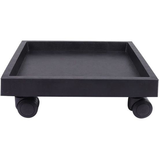 Support à Roulettes Pour Pots De Fleurs Carré - Plateau Mobile Intérieur/extérieur, Facile à Déplacer, 27x27 Cm