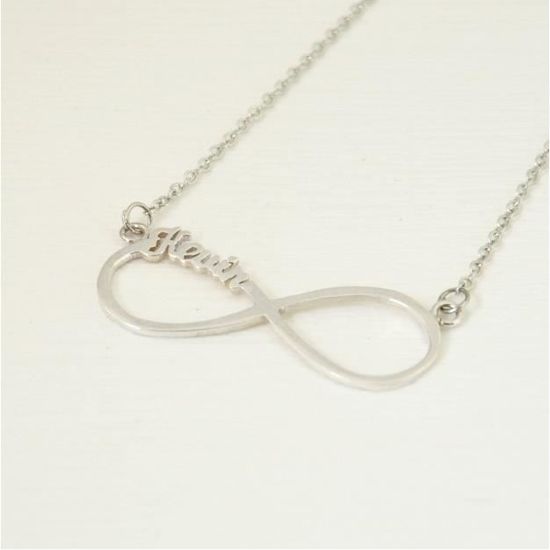 L/&D Collier Personnalisé Infini Simply Argenté 2 Prénoms