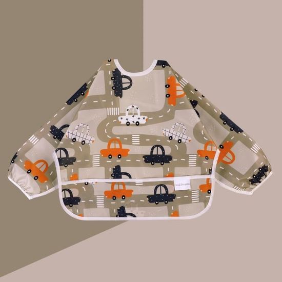 J. Børn Bavoir à Manches Longues Avec Bonnet Large (0 - 3 Ans