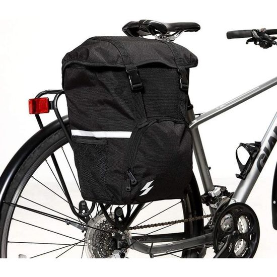 Sacoches Porte-bagages Vélo Arrière - Alu Noir, Charge 50kg - Fabriqué UK
