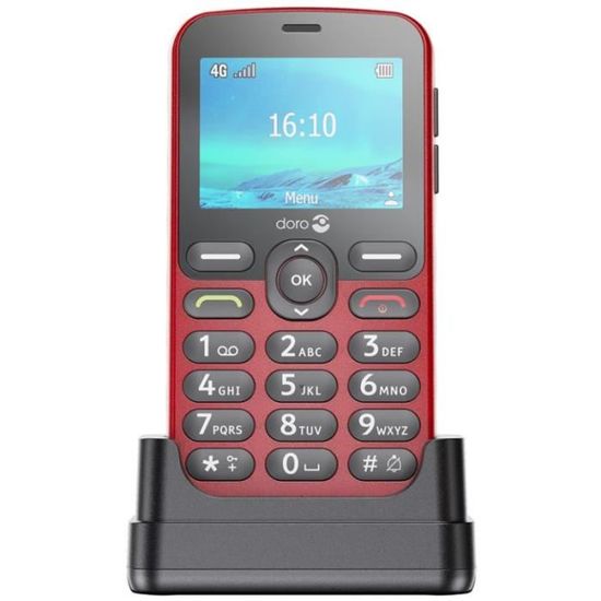 Téléphone portable bloc séniors Doro 2820 - DORO - Rouge - 2,8" - SMS, MMS, Appareil photo