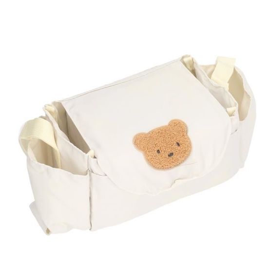 Organisateur De Poussette PHILORN - Grand Sac à Langer Avec Porte-Gobelet Isolé - Universel, Poches Zippées - Noir