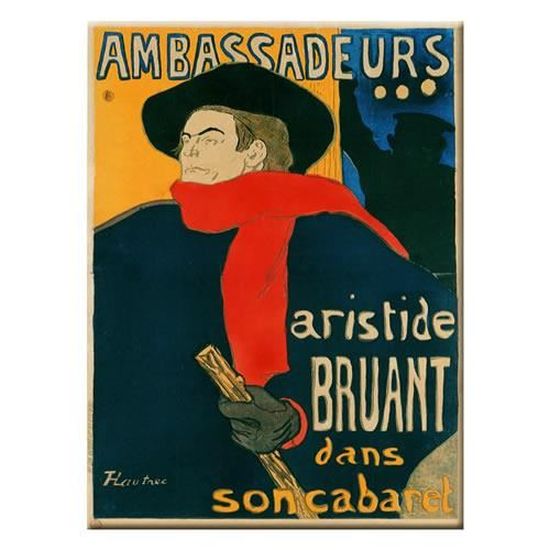Souvenirs de France 6 Dessous de Verre Toulouse-Lautrec 