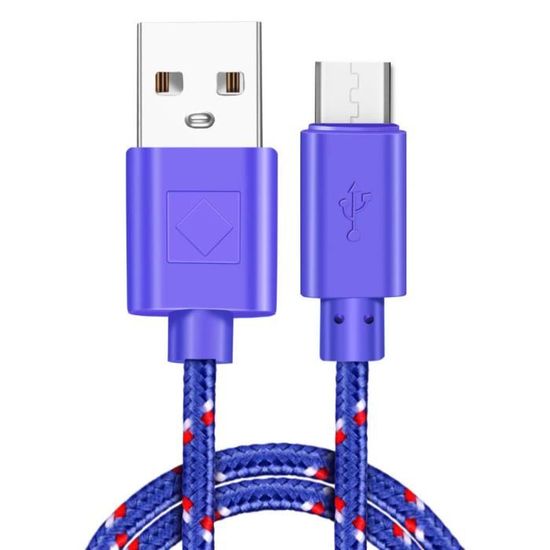 Chargeur pour Samsung Galaxy S7 / S7 edge / S6 / S6 edge / S6 edge+ Cable Micro USB Tressé