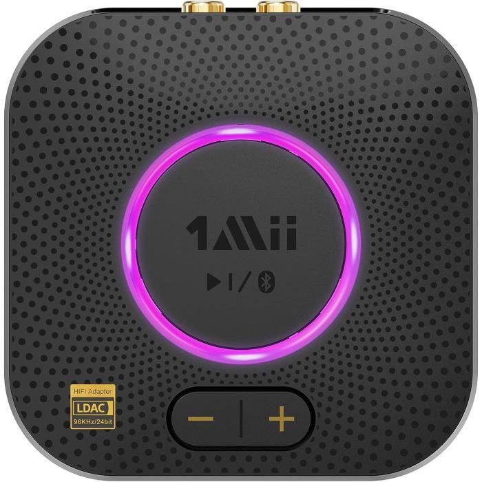 ANSTA Récepteur Bluetooth 5.0 Mise à Jour – Adaptateur Audio Sans Fil Kit Voiture, 10 Heures Batterie, Musique & Appels Mains Libres