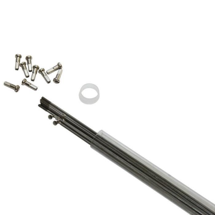Rayon inox argent 2mm l 296mm tete coudee avec ecrou (boite de 100