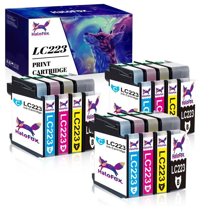 Lot De 12 Cartouches D'encre Compatibles Brother LC1100 - Multicolores - Neuf