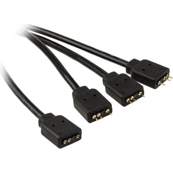 akasa akasa addressable rgb splitterkabel verlängerung - 50 cm noirCustomisation PC Akasa Addressable RGB Splitterkabel