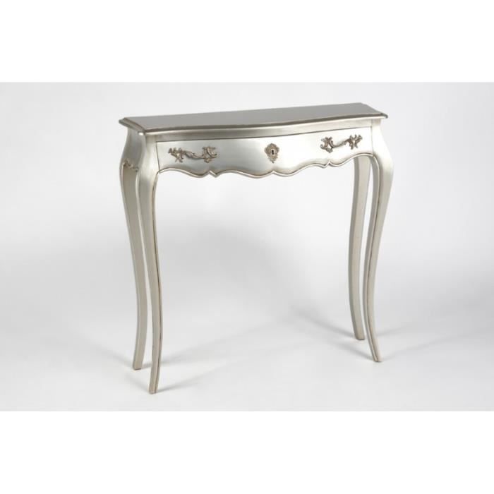 Console 1 Tiroir Murano Argent Amadeus