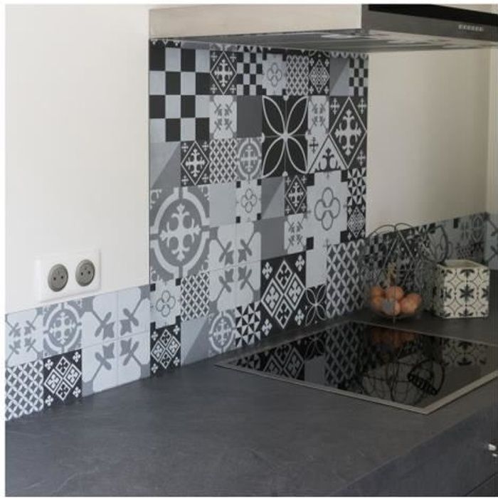 99 DECO - Crédence Cuisine Aluminium CIMENT STYLE GRIS - L60xH70cm - Gris